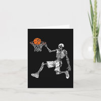 Halloween Skelett Spaß Basketballspieler Slam