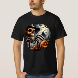 Halloween-Skelett-Spinne- und Kürbis-T-Shirt T-Shirt
