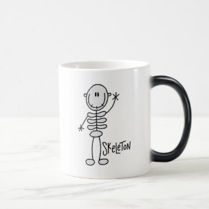 Halloween-Skelett-Strichmännchen-Tasse Verwandlungstasse