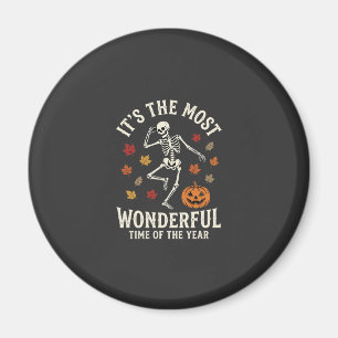 Halloween-Skelett-Tanz-Kürbis-Herbst Magnet