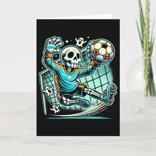 Halloween-Skelett-Torwart-Fußball Karte