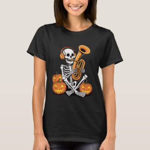 Halloween-Skelett Tuba Tubist T-Shirt
