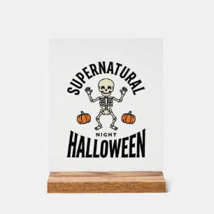 Halloween-Skelett Übernatürlich Lustig Vintage_1 Acrylschild