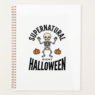 Halloween-Skelett Übernatürlich Lustig Vintage_1 Planer