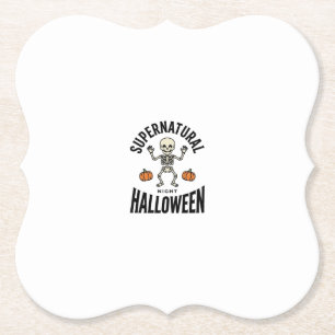 Halloween-Skelett Übernatürlich Lustig Vintage_1 Untersetzer
