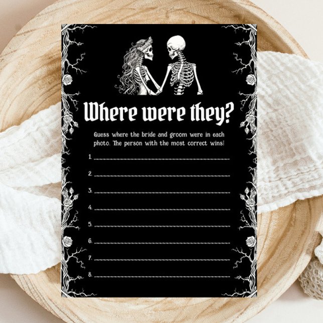 Halloween Skelett, wo sie ein paar Spiele spielten Einladung (Halloween Skeleton Where Were They Couple Game)