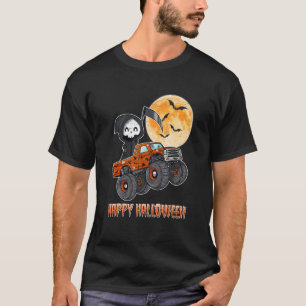 Halloween-Skelett-Zombie fährt auf Monstertruck-Va T-Shirt