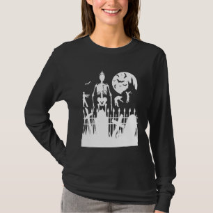 Halloween-Skelett-Zombie-Friedhof-Streich oder Süß T-Shirt