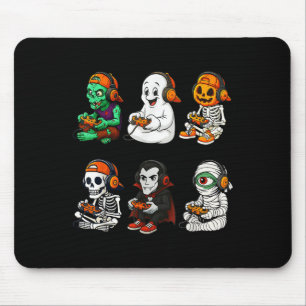 Halloween-Skelett, Zombie-Gamer Videospiel Mousepad