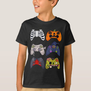 Halloween-Skelett-Zombie-Gaming-Controller-Mumie T-Shirt