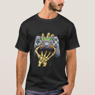 Halloween-Skelett-Zombie-Gaming-Controller-Mumie T-Shirt