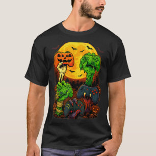 Halloween-Skelett-Zombie-Mumie-Gaming-Controller T-Shirt