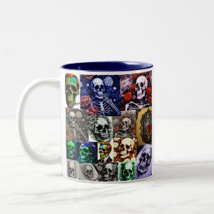 Halloween-Skelett Zweifarbige Tasse
