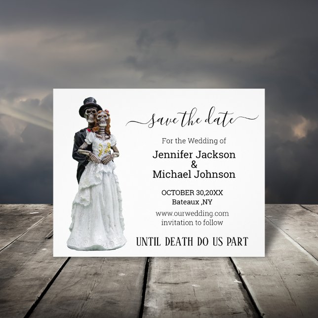 halloween skelettartige Skelette Save the Date sti Flyer (Von Creator hochgeladen)