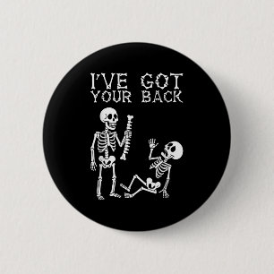 Halloween Skelette Ich-hab-deinen-Rücken-Kostüm Mä Button