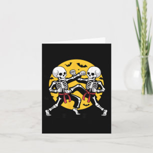 Halloween Skelette Karate Martial Arts Karte