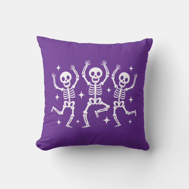 Halloween Skelette Kissen (Vorderseite)
