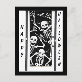 Halloween Skelette Postkarte