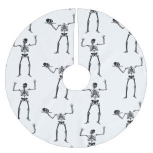 Halloween Skelette, Trick oder Treat, Boo Polyester Weihnachtsbaumdecke