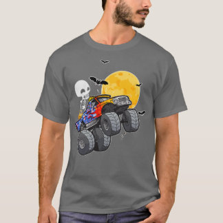 Halloween Skeletter Reitmonster Truck 3 T-Shirt