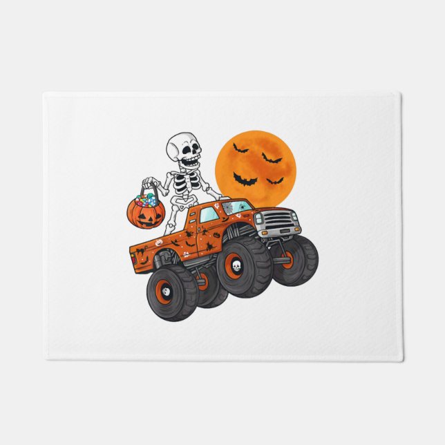 Halloween Skeletter Reitmonster Truck Fußmatte (Vorderseite)