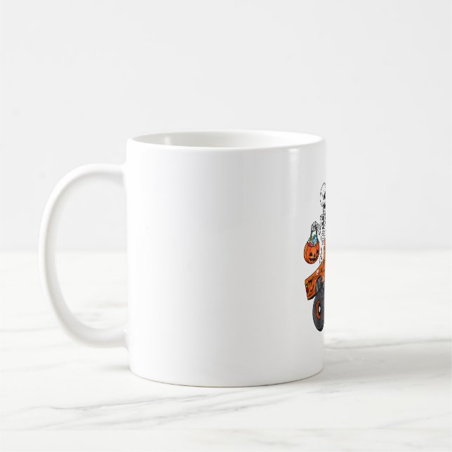 Halloween Skeletter Reitmonster Truck Kaffeetasse (Links)