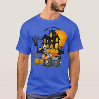 Halloween Skeletter Riding Monster Truck Pumpkin B T-Shirt