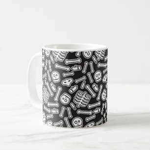 Halloween Skelettmuster Kaffeetasse
