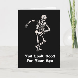 Halloween Skeletts Grußkarte Karte