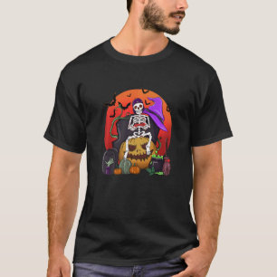 Halloween Skelettspieler mit Controller-Friedhof T-Shirt