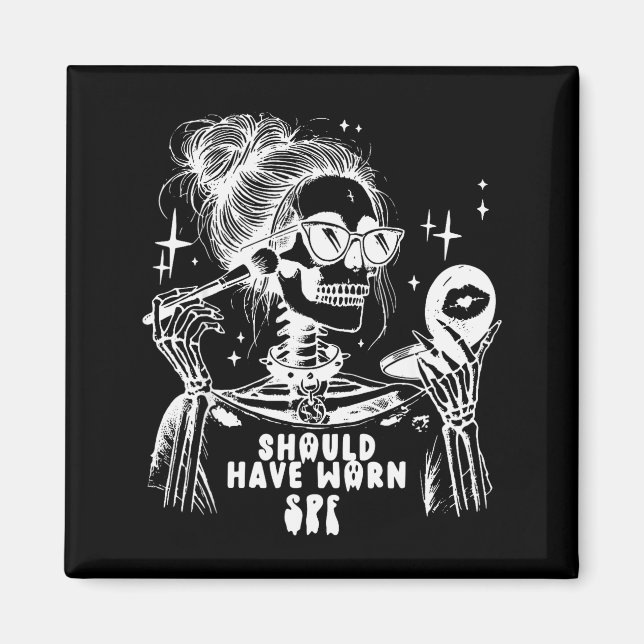 Halloween Skin Care Esthetician Skeleton Skin Esth Magnet (Vorne)