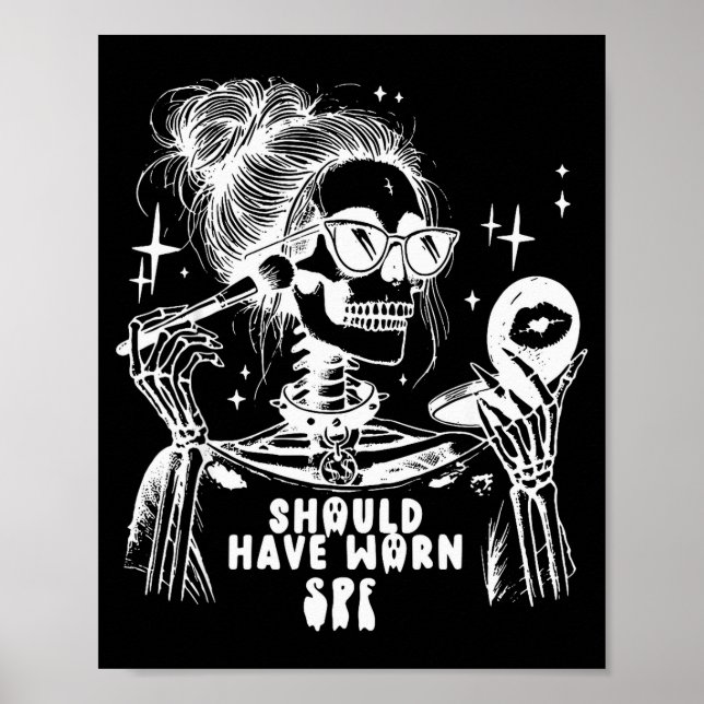 Halloween Skin Care Esthetician Skeleton Skin Esth Poster (Vorne)