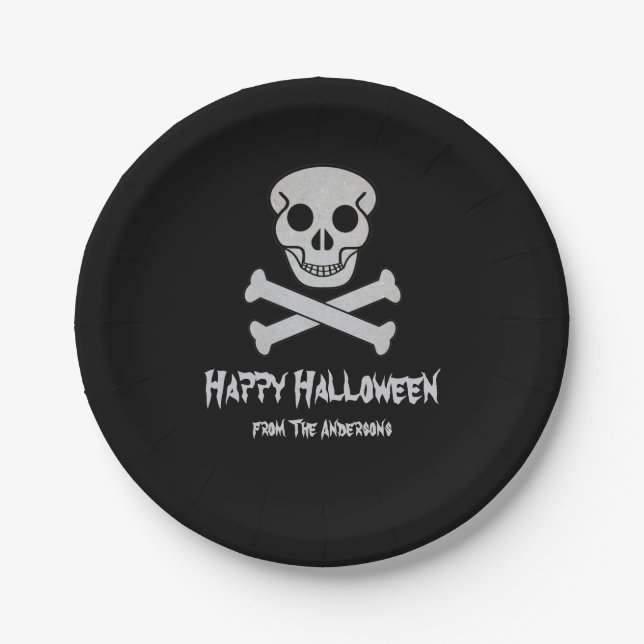 Halloween Skull and Bones Paper Teller (Vorderseite)