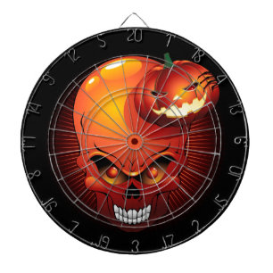 Halloween Skull and Pumpkin Dart Board Dartscheibe