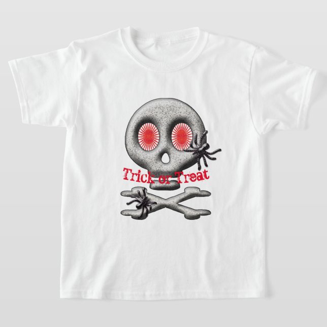Halloween Skull and Spiders T-Shirt (Ablage )