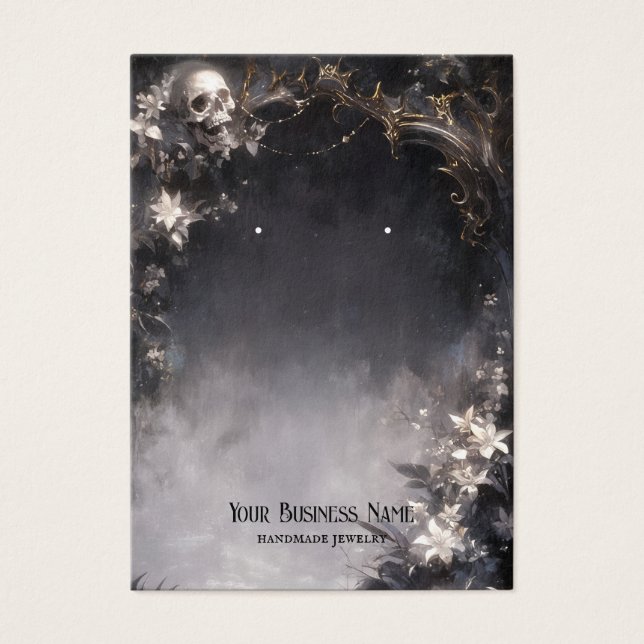 Halloween-Skull-Blume mit Grafikkarte (Vorderseite)