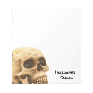 Halloween Skull Bone Notizblock