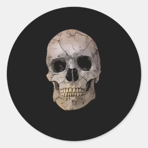 Halloween Skull Classic Round Sticker