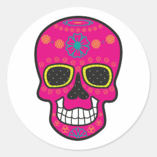 Halloween Skull Classic Round Sticker
