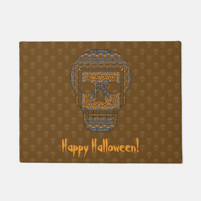 Halloween Skull Doormat Fußmatte (Vorderseite)