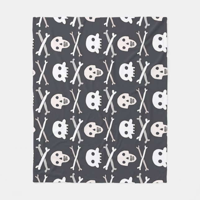 Halloween Skull farbenfrohe Muster Fleecedecke (Vorderseite)