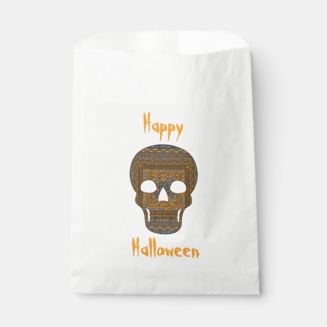 Halloween Skull Favor Bag Geschenktütchen (Vorderseite)