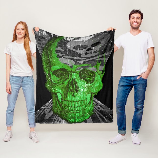 Halloween Skull Fleecedecke (Beispiel)