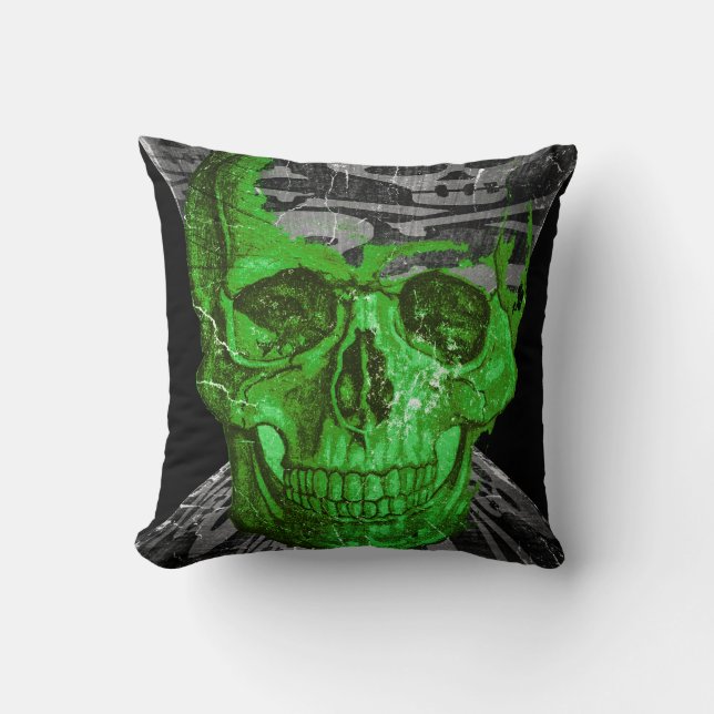Halloween Skull Kissen (Vorderseite)
