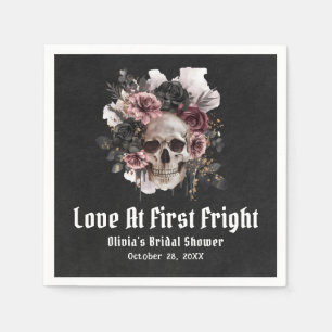 Halloween Skull-Liebe im ersten Fright-Brautparty Serviette