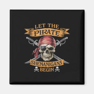 Halloween Skull Ließ The Pirate Shenanigans Beginn Magnet