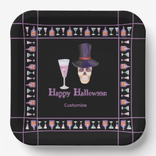 Halloween Skull mit Tränenpapier-Tellern Pappteller