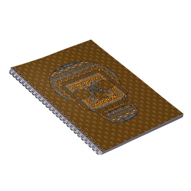 Halloween Skull-Notebook Notizblock (Rechte Seite)