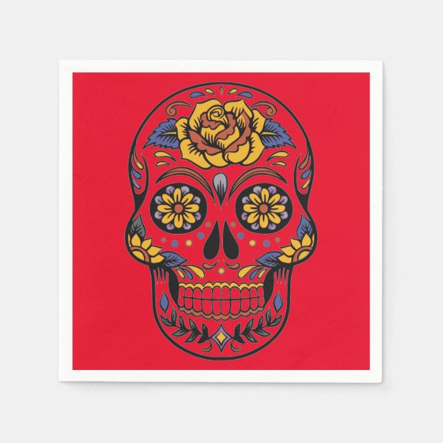 Halloween Skull Paper Napkin Serviette (Vorderseite)