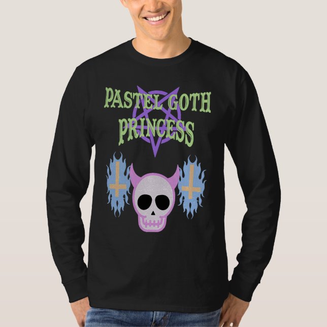 Halloween skull pastel goth princess T-Shirt (Vorderseite)